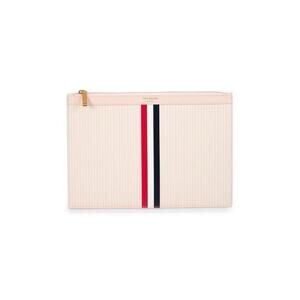 NWT & dust bag THOM BROWNE $900 Seersucker Leather Document Holder Bag, Italy